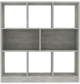 vidaXL Boekenkast 97,5x29,5x100 cm spaanplaat betongrijs