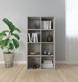 vidaXL Boekenkast/dressoir 66x30x130 cm spaanplaat betongrijs