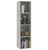 vidaXL Boekenkast/Tv-meubel 36x30x143 cm spaanplaat betongrijs