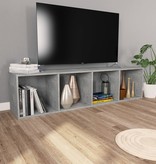 vidaXL Boekenkast/Tv-meubel 36x30x143 cm spaanplaat betongrijs