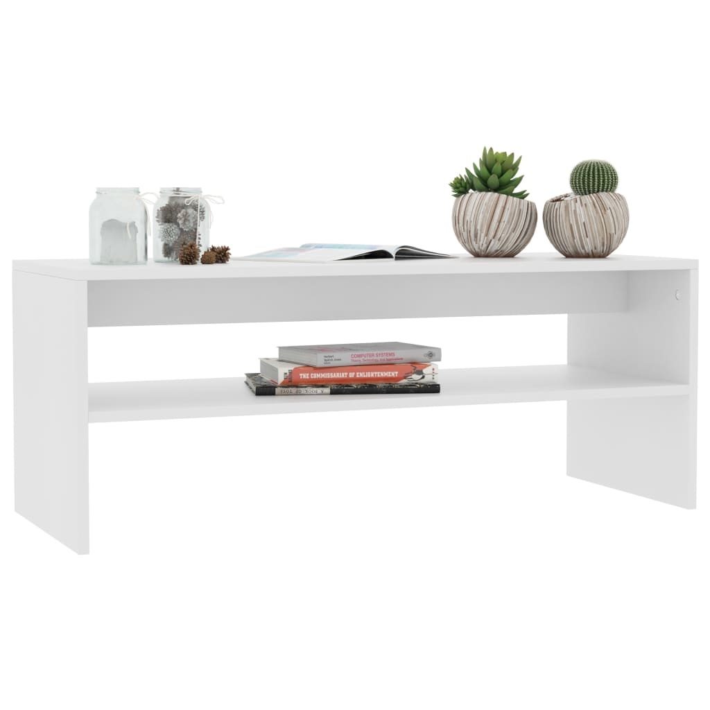 vidaXL Salontafel 100x40x40 cm spaanplaat wit