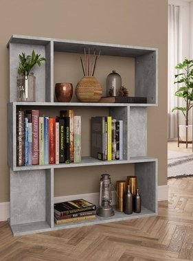 vidaXL Boekenkast/Kamerscherm 80x24x96 cm spaanplaat betongrijs