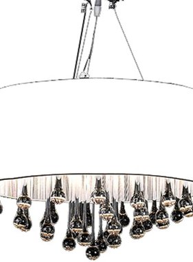 VidaXL Kroonluchter Maria Theresa met organza lampenkap wit