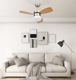 VidaXL Plafondventilator met lamp en afstandsbediening 76 cm lichtbruin