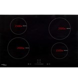 vidaXL Inductiekookplaat 4 zones aanraakbediening 7000 W 77 cm glas