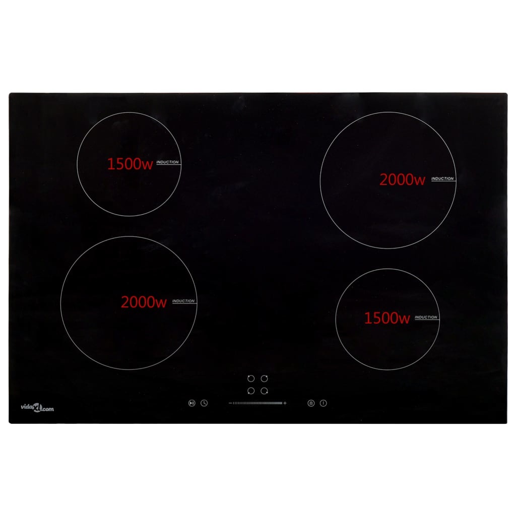 vidaXL Inductiekookplaat 4 zones aanraakbediening 7000 W 77 cm glas