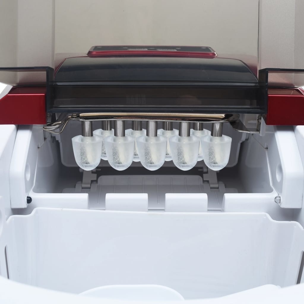 VidaXL IJsblokjesmachine 2,4 L 15 kg/24 u rood