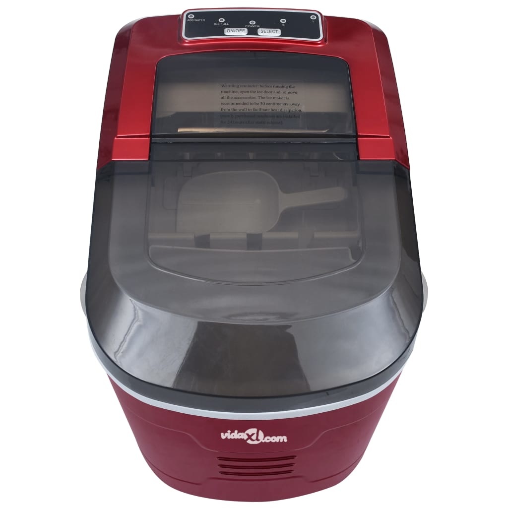 VidaXL IJsblokjesmachine 2,4 L 15 kg/24 u rood