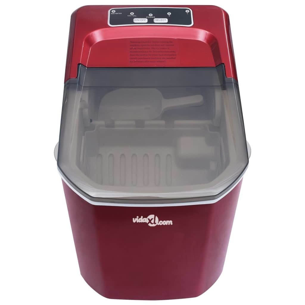 vidaXL IJsblokjesmachine 1,4 L 15 kg/24 u rood