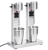 vidaXL Milkshake mixer met dubbele bekers roestvrij staal 2 L