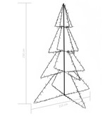 VidaXL Kegelkerstboom 240 LED's binnen en buiten 115x150 cm