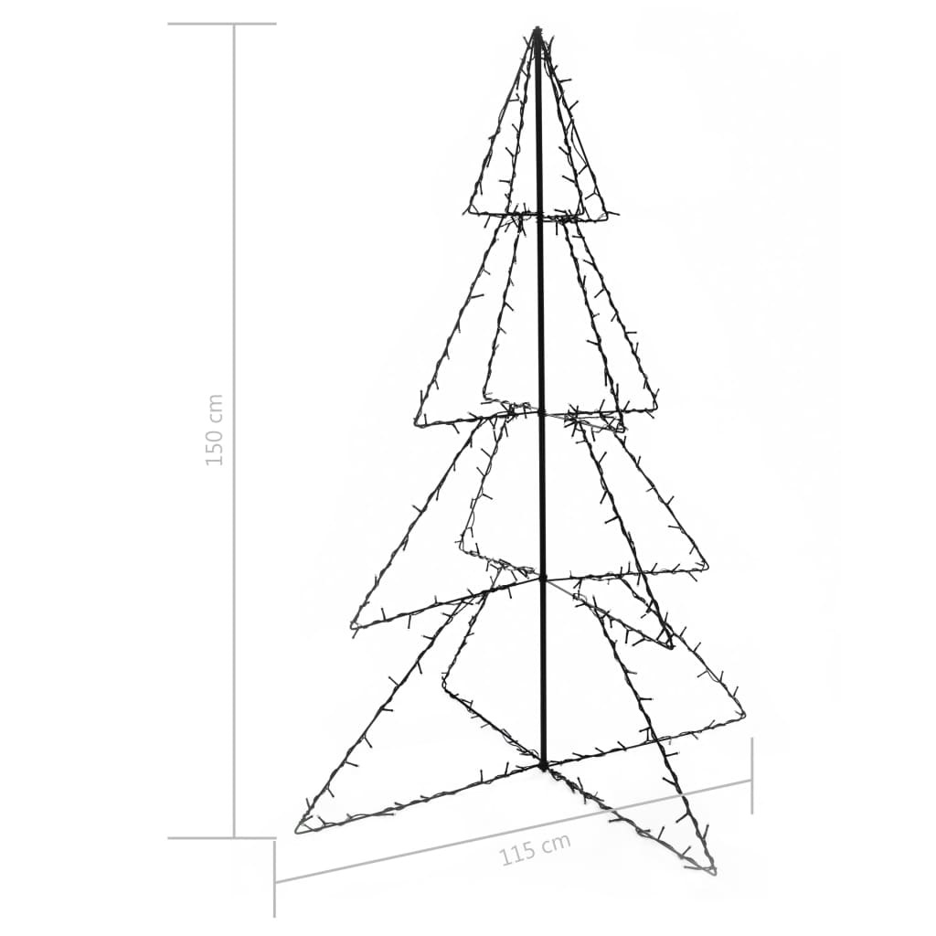 VidaXL Kegelkerstboom 240 LED's binnen en buiten 115x150 cm