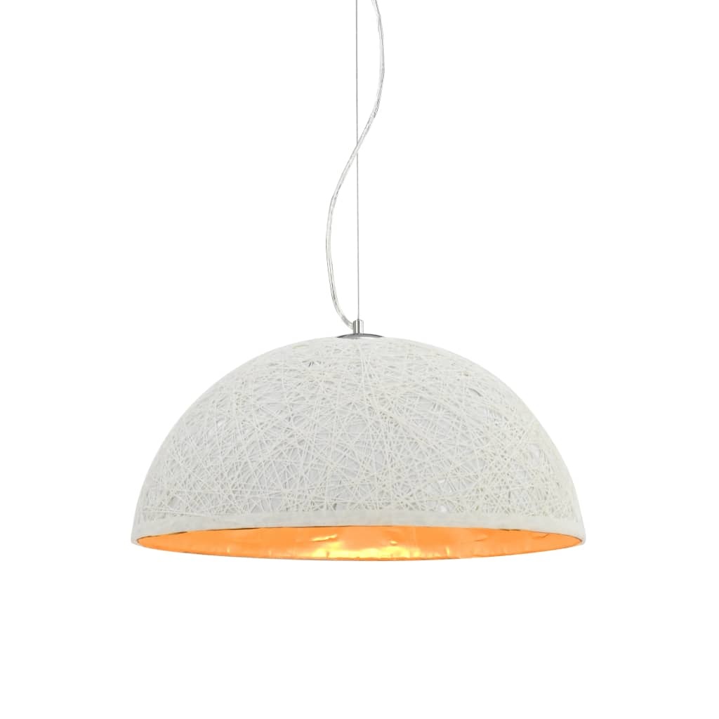 vidaXL Hanglamp E27 Ø50 cm wit en goud