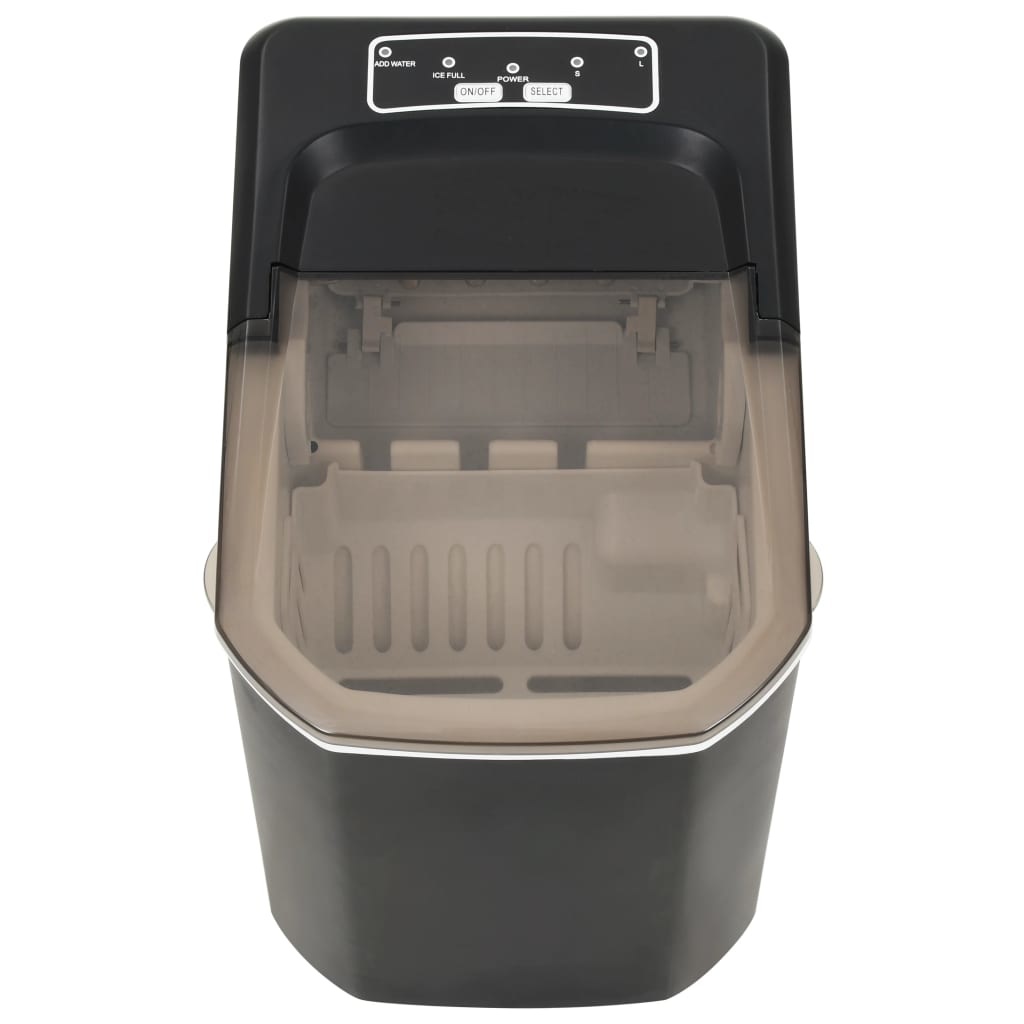 VidaXL IJsblokjesmachine 1,4 L 15 kg/24 u zwart