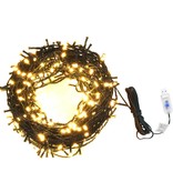 VidaXL Lichtsnoer met 400 LED's met 8 lichteffecten 40 m warmwit