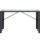 VidaXL 9-delige Tuinbarset poly rattan zwart