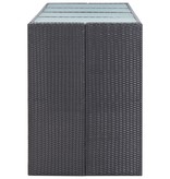VidaXL 9-delige Tuinbarset poly rattan zwart