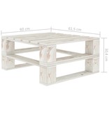 vidaXL Tuintafels 2 st pallet hout wit