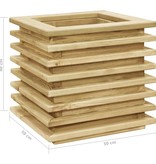 vidaXL Plantenbak verhoogd 50x50x40 cm geïmpregneerd grenenhout