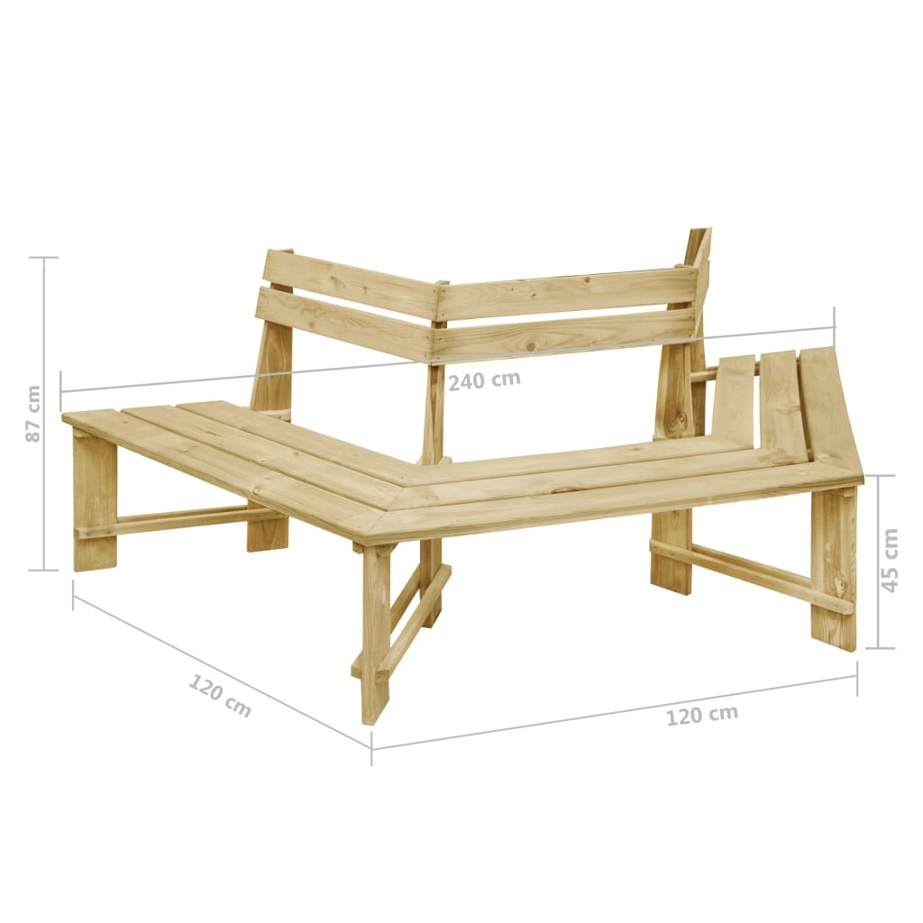 vidaXL Tuinbank 240 cm FSC geïmpregneerd grenenhout