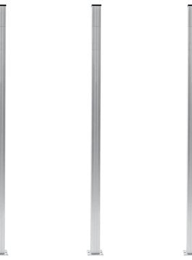 vidaXL Schuttingpalen 3 st 185 cm aluminium