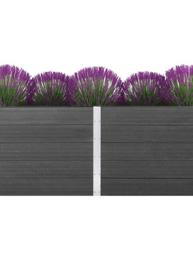 vidaXL Plantenbak verhoogd 250x50x91 cm HKC grijs