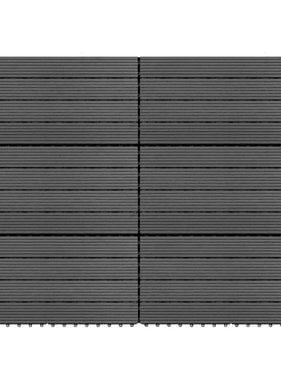vidaXL Tegels 6 st 1m² 60x30 cm HKC grijs