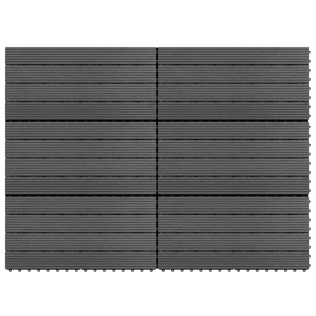 VidaXL Tegels 6 st 1m² 60x30 cm HKC grijs