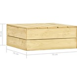 vidaXL Tuintafel 75x75x31 cm geïmpregneerd grenenhout