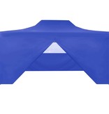 vidaXL Partytent met 4 zijwanden inklapbaar 3x4 m staal blauw