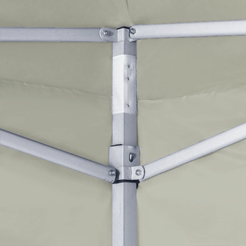 VidaXL Partytent met 2 zijwanden inklapbaar 2x2 m staal crème