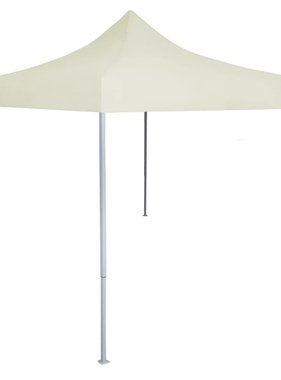 VidaXL Partytent professioneel inklapbaar 2x2 m staal crème