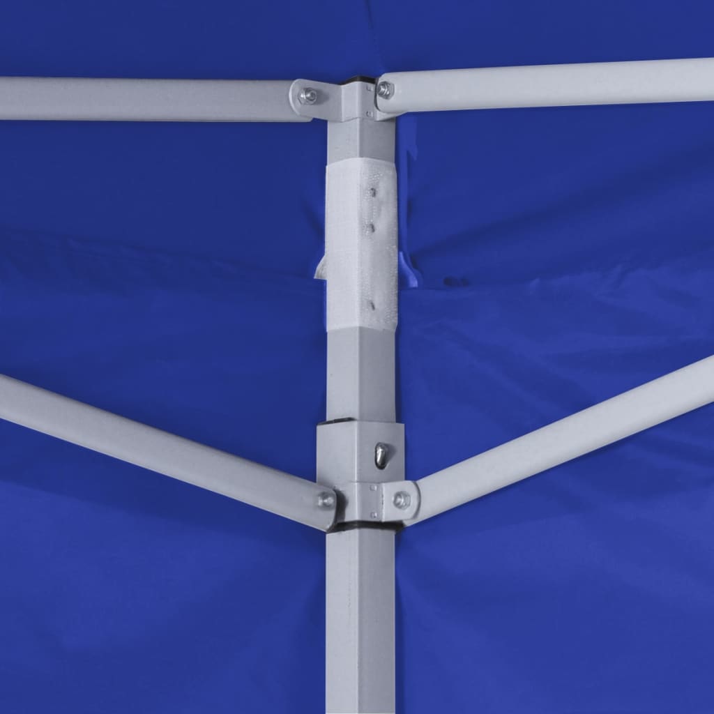 VidaXL Partytent met 4 zijwanden inklapbaar 2x2 m staal blauw