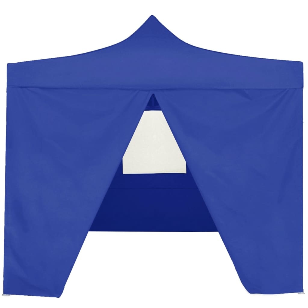 VidaXL Partytent met 4 zijwanden inklapbaar 2x2 m staal blauw