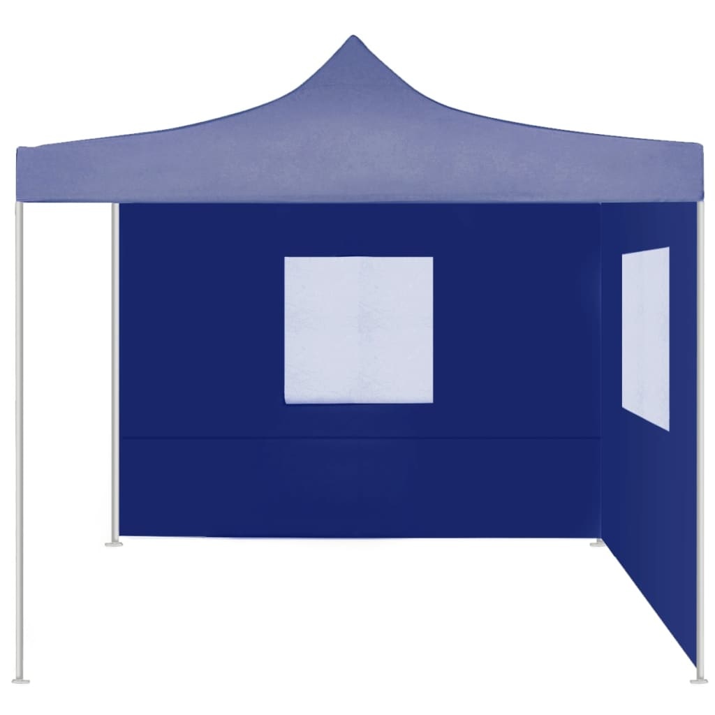 vidaXL Partytent met 2 zijwanden inklapbaar 2x2 m staal blauw