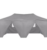 VidaXL Partytent met 4 zijwanden inklapbaar 3x6 m staal antraciet