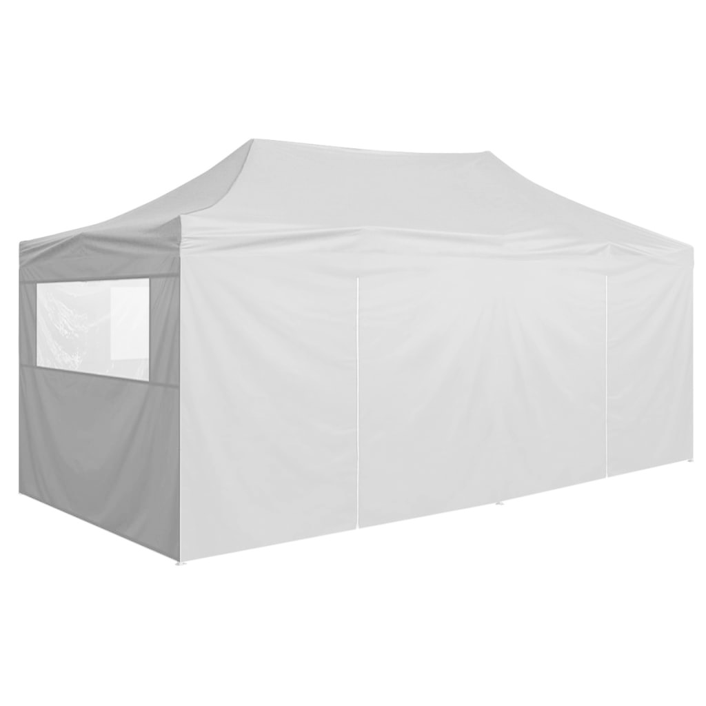 VidaXL Partytent met 4 zijwanden inklapbaar 3x6 m staal antraciet