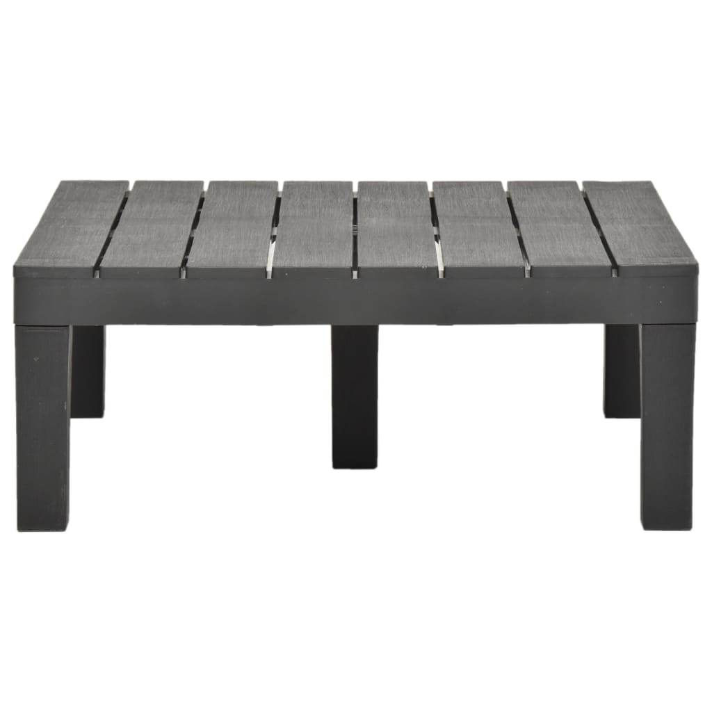 vidaXL Tuintafel 78x78x31 cm kunststof antraciet