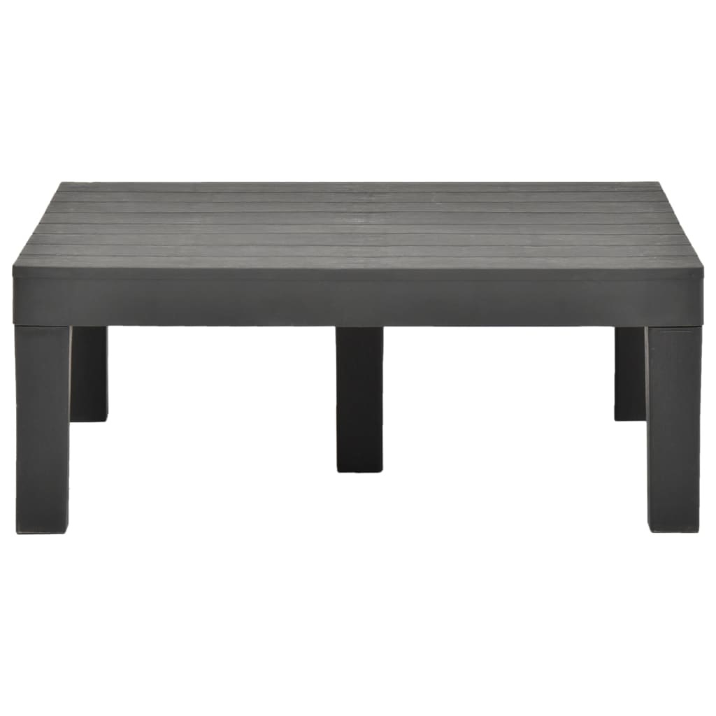 vidaXL Tuintafel 78x78x31 cm kunststof antraciet