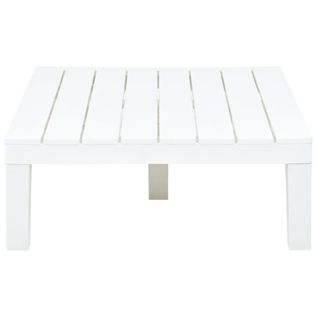 vidaXL Tuintafel 78x78x31 cm kunststof wit