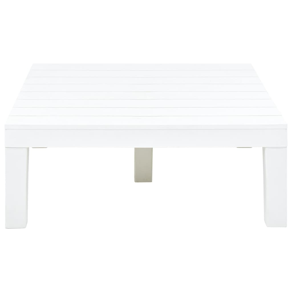 vidaXL Tuintafel 78x78x31 cm kunststof wit