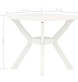 vidaXL Bistrotafel 70x70x72 cm kunststof wit