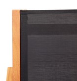 VidaXL Tuinstoel met voetensteun massief eucalyptushout en textileen