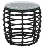 VidaXL 3-delige Bistroset poly rattan zwart