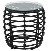 vidaXL 3-delige Bistroset poly rattan zwart