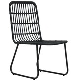 VidaXL 3-delige Bistroset poly rattan zwart
