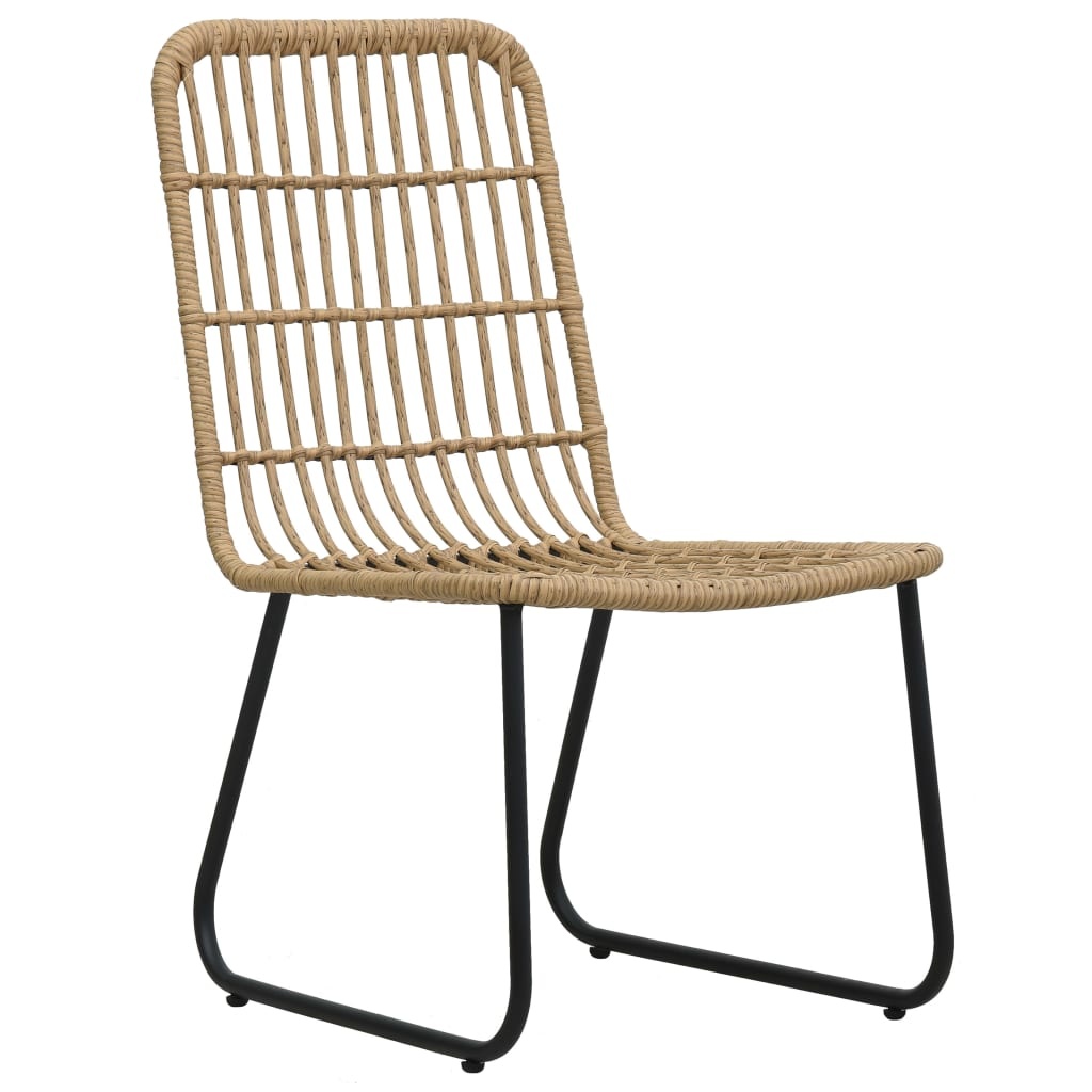 VidaXL Tuinstoelen 2 stuks poly rattan eikenkleurig