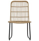 VidaXL Tuinstoelen 2 stuks poly rattan eikenkleurig