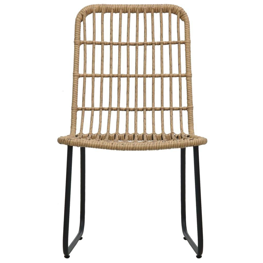 VidaXL Tuinstoelen 2 stuks poly rattan eikenkleurig