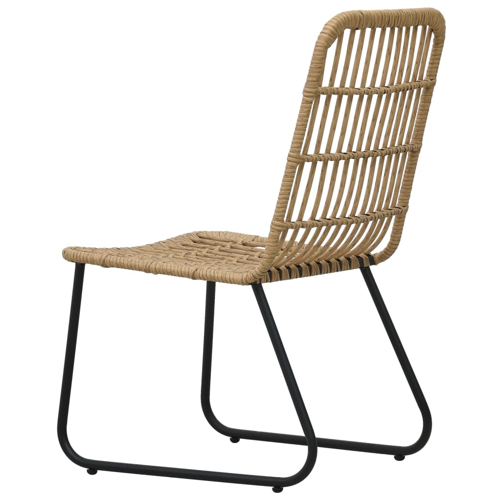 VidaXL Tuinstoelen 2 stuks poly rattan eikenkleurig